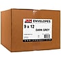 JAM Paper 9 x 12 Open End Catalog Envelopes, Dark Grey, 25/Pack (21285783a)~#|#~sp11854826_sc7