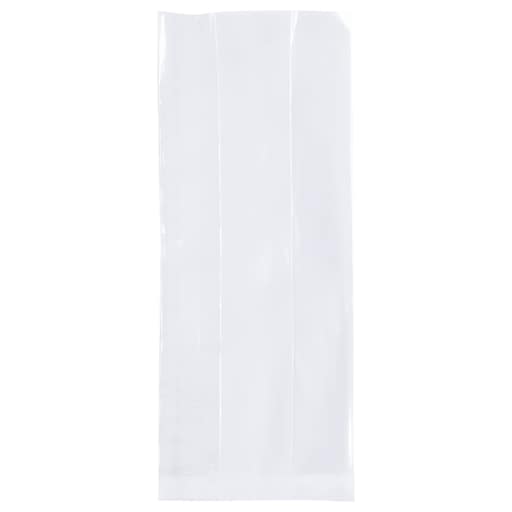 JAM Paper Cello Bags, Large, 4" x 2 1/2" x 9 1/2", Clear, Bulk 100 Bags