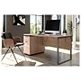 Bestar Aquarius 66" Desk with Single Pedestal, Rustic Brown/Graphite (114400-000009)~#|#~sp118567312_sc7