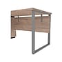 Bestar Aquarius 66" Desk with Single Pedestal, Rustic Brown/Graphite (114400-000009)~#|#~sp118567315_sc7