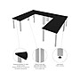 Bestar Universel 60" Table Desk, Black (65901-000018)~#|#~sp118567412_sc7