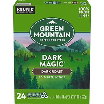 Green Mountain Dark Magic Coffee, Keurig® K-Cup® Pods, Dark Roast, 24/Box (4061)