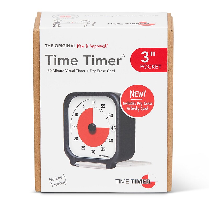 Time Timer 60 Minute Visual Timer 3", Plastic (TTMTT03BW) image 1