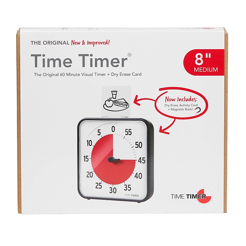 Time Timer 60 Minute Visual Timer 8", Plastic (TTMTT08BW) image 1