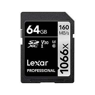 Lexar High-Performance 800x PRO BLUE Series 64GB SDXC Memory Card