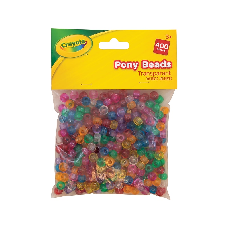 Crayola Pony Beads, Assorted Colors, 400/Pack (PAC3552-11CRA) image 1