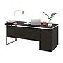 Bestar Aquarius 66" Pedestal Desk, Deep Grey/White (114400-000032)~#|#~sp118668847_sc7