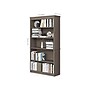 Bestar Logan 66" U-Shaped Executive Desk with Hutch, Lateral File Cabinet, and Bookcase, Bark Grey (46851-47)~#|#~sp118668865_sc7