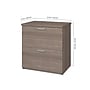 Bestar Logan 66" U-Shaped Executive Desk with Hutch, Lateral File Cabinet, and Bookcase, Bark Grey (46851-47)~#|#~sp118668866_sc7