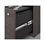 Bestar Logan 66" U-Shaped Executive Desk with Hutch, Lateral File Cabinet, and Bookcase, Bark Grey (46851-47)~#|#~sp118668867_sc7