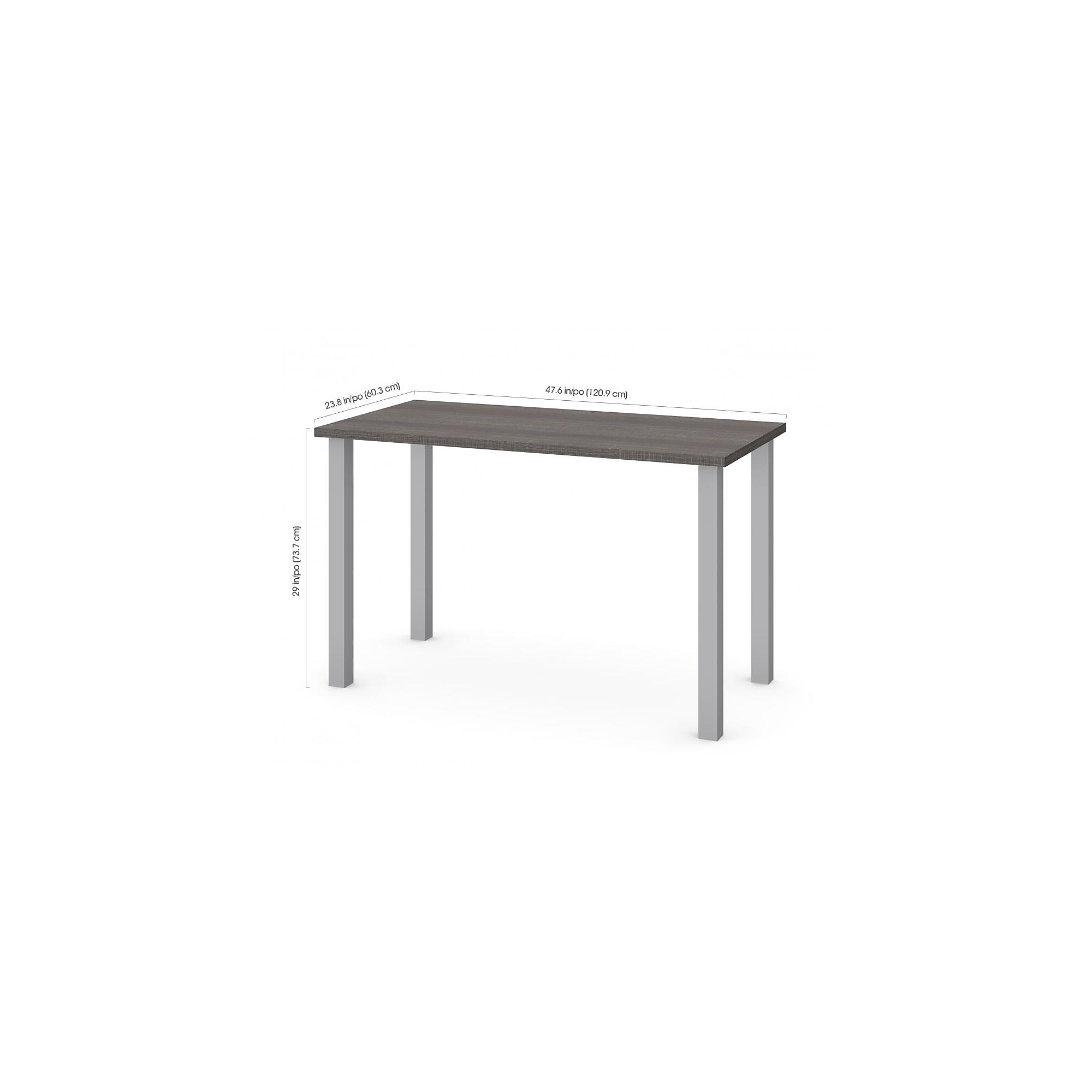 Bestar Universel 48″ Table Desk, Bark Grey (65855-47) Sansujyuku sansujyuku.com