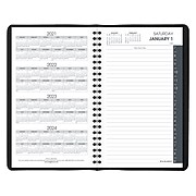 2022 AT-A-GLANCE 5" x 8" Daily Appointment Book, Black (70-207-05-22)