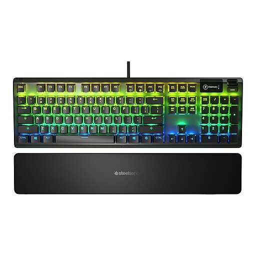 SteelSeries Apex Wired Gaming Keyboard, Black (64532) | Staples