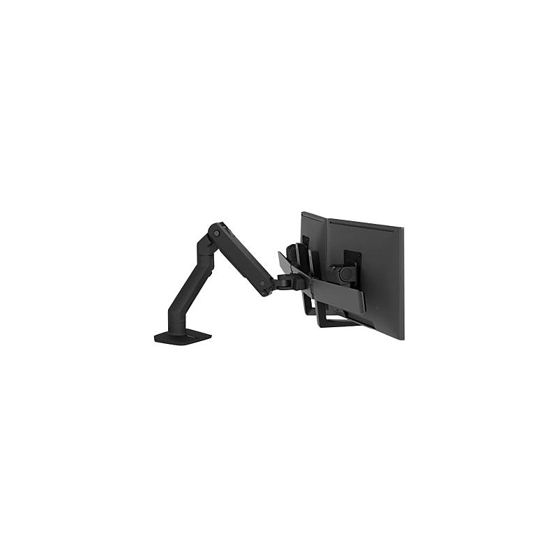 Ergotron HX Desk Dual Monitor Arm, Up to 32", Matte Black (45-476-224) image 1