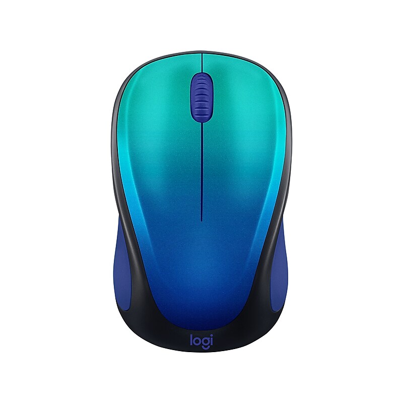 Logitech Design Collection Limited Edition Wireless Ambidextrous Optical USB Mouse, Blue Aurora (910-006118) image 1