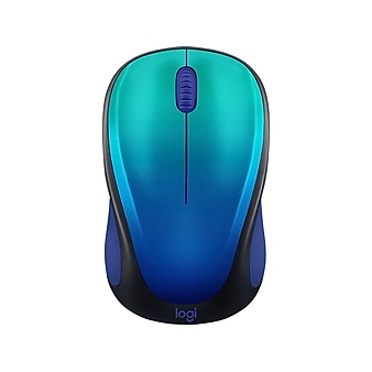 Logitech Design Collection Limited Edition Wireless Ambidextrous Optical Mouse, Blue Aurora (910-006118)