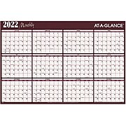 2022 AT-A-GLANCE 32" x 48" Yearly Calendar, Reversible, Maroon/Navy (A152-22)