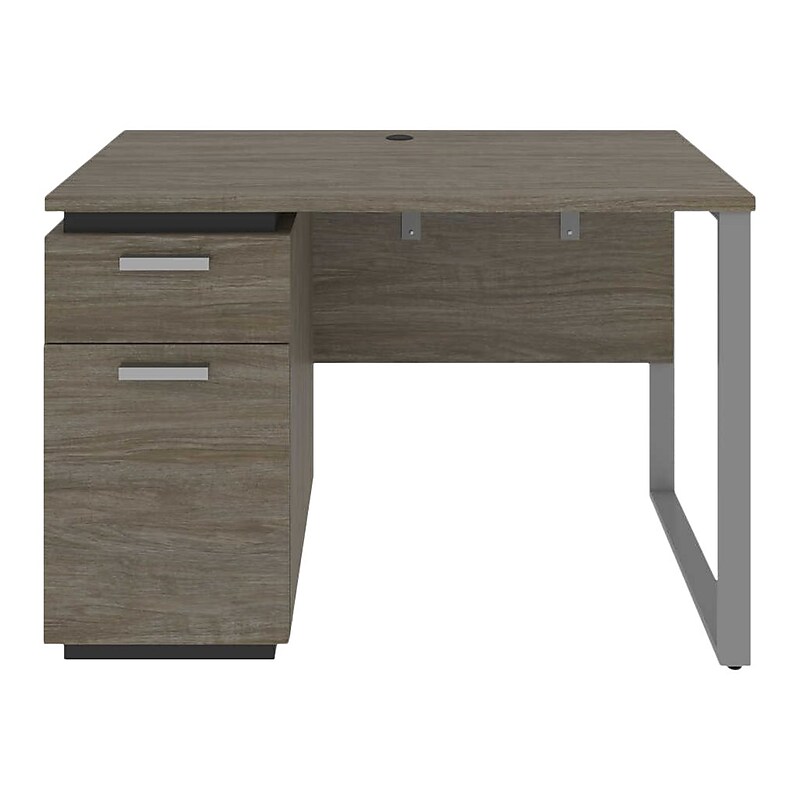 Bestar Aquarius Small 44" Computer Desk, Walnut Gray/Slate (114401-000035) image 1