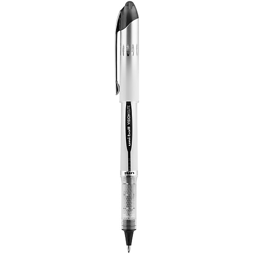 Uniball VISION ELITE Rollerball Pen, Bold Point, Black Ink (61231) at