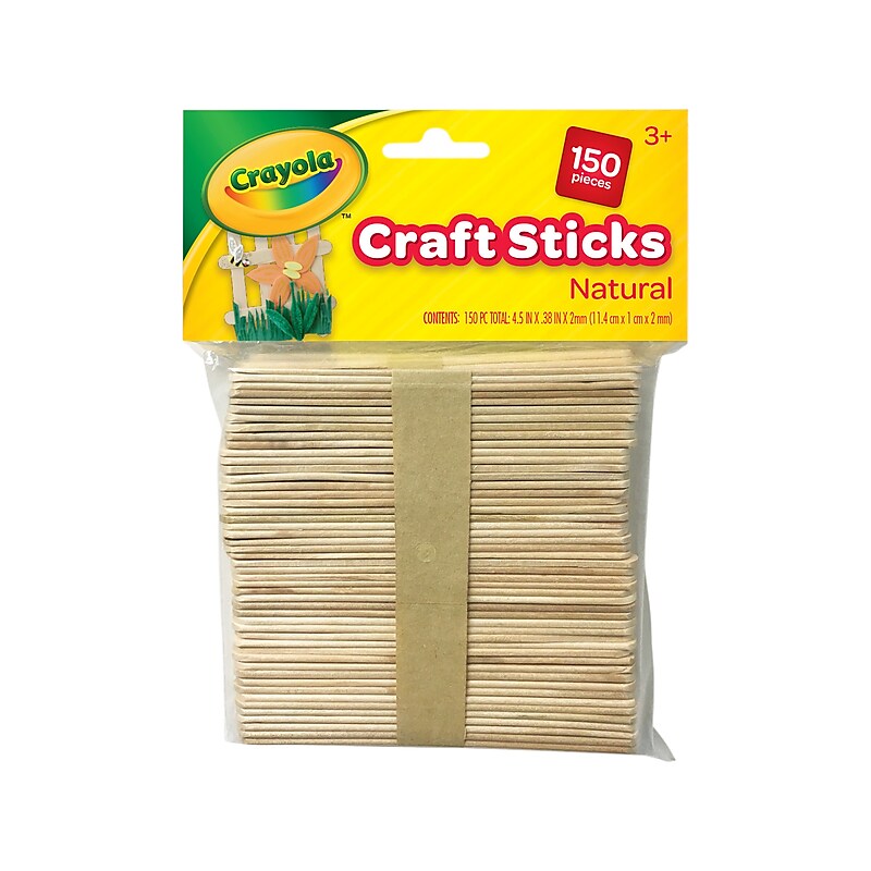 Crayola Craft Sticks, Natural, 150/Pack (PAC3675-01CRA) image 1