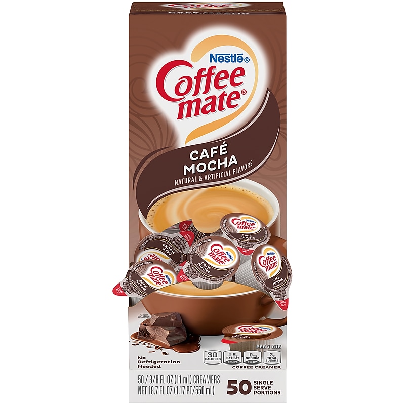 Coffee mate Café Mocha Liquid Creamer, 0.38 Oz., 50/Box (NES35115) image 1