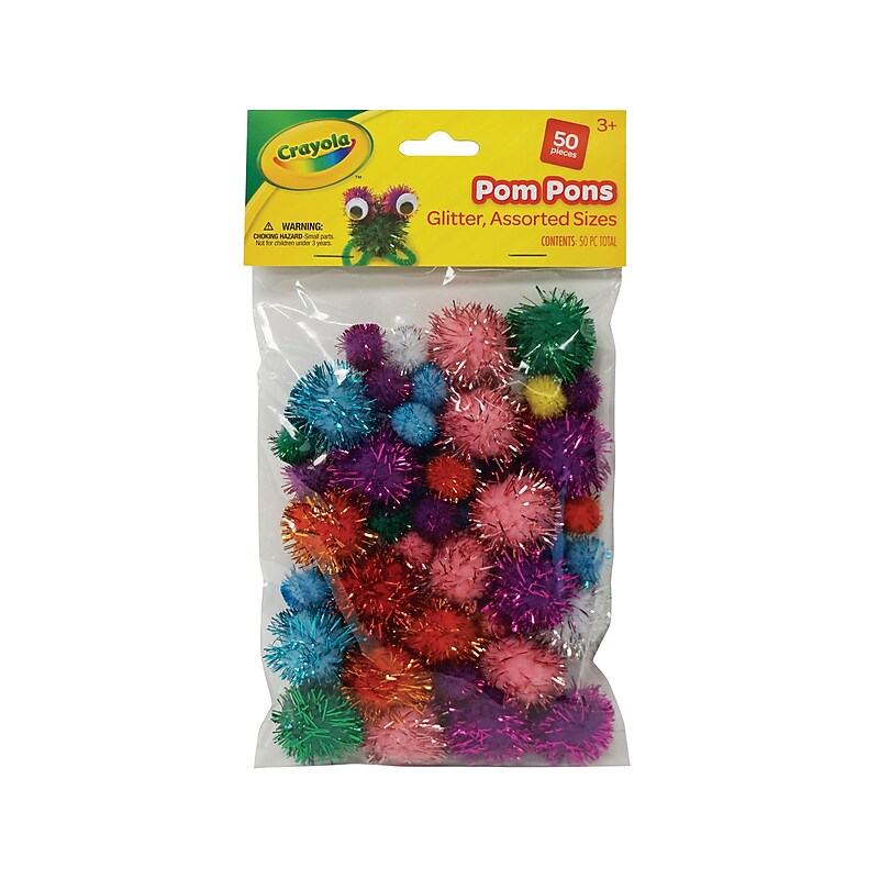 Crayola Pom Pons, Assorted Colors, 50/Pack (PAC8115-02CRA) image 1