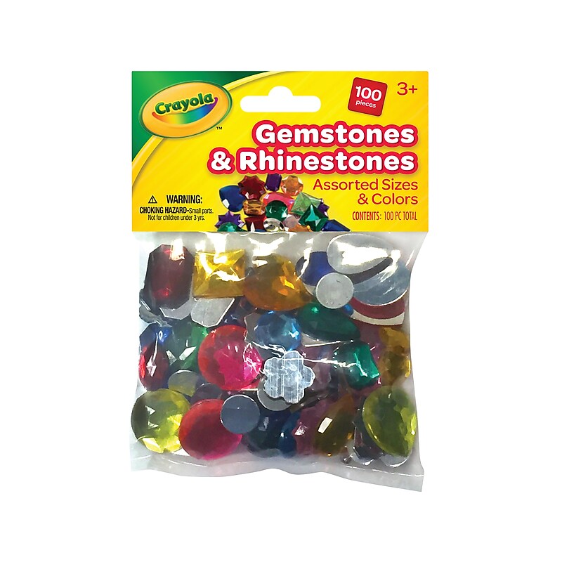 Crayola Gemstones and Rhinestones, Assorted Colors, 100/Pack (PAC3584-100CRA) image 1