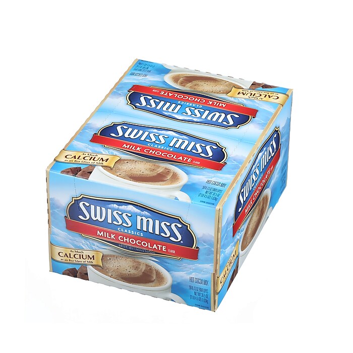 Swiss Miss Milk Chocolate Cocoa, 0.73 Oz., 50/Box (GOV47491) | Staples