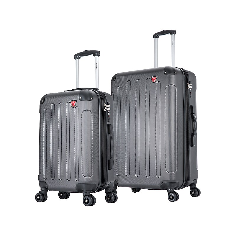 DUKAP Intely 2-Piece Hardside Spinner Luggage Set, TSA Checkpoint Friendly, Gray (DKINT0SM-GRE) image 1