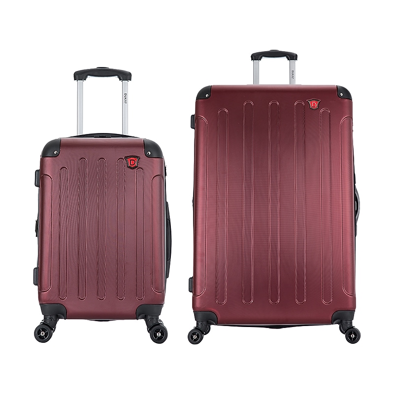DUKAP Intely 2-Piece Hardside Spinner Luggage Set, TSA Checkpoint Friendly, Wine (DKINT0SM-WIN) image 1