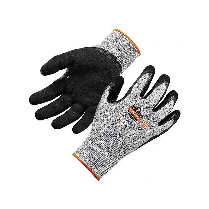 Ergodyne ProFlex 7031 Nitrile Coated Cut-Resistant Gloves, ANSI A3, Gray, Large, 12 Pairs (17984) image 1