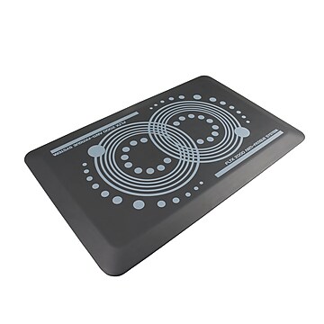 Floortex AFS-TEX System 2000 Anti-Fatigue Mat 16"W x 24"L, Midnight Black (FCA21624GY)