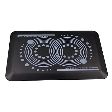 Floortex AFS-TEX System 2000 Anti-Fatigue Mat 20"W x 32"L, Midnight Black (FCA22032BK)