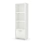 South Shore Step One Narrow 3-Shelf Bookcase with Door, Pure White (10249)~#|#~sp12048432_sc7