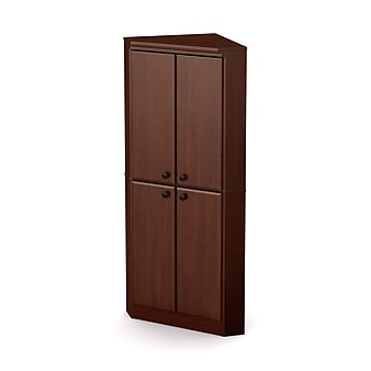 South Shore Morgan 62.5" Particle Board Storage Cabinet with 3 Shelves, Royal Cherry (10388)