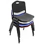 Regency 66"L x 24"W Kee Training Table- Grey/ Black & 2 'M' Stack Chairs- Burgundy (MT6624GYPBK47BY)~#|#~sp12068175_sc7