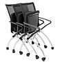 Regency 72"L x 24"W Kee Training Table- Mahogany/ Chrome & 2 Apprentice Chairs- Black (MT7224MHPCM09BK)~#|#~sp12068188_sc7