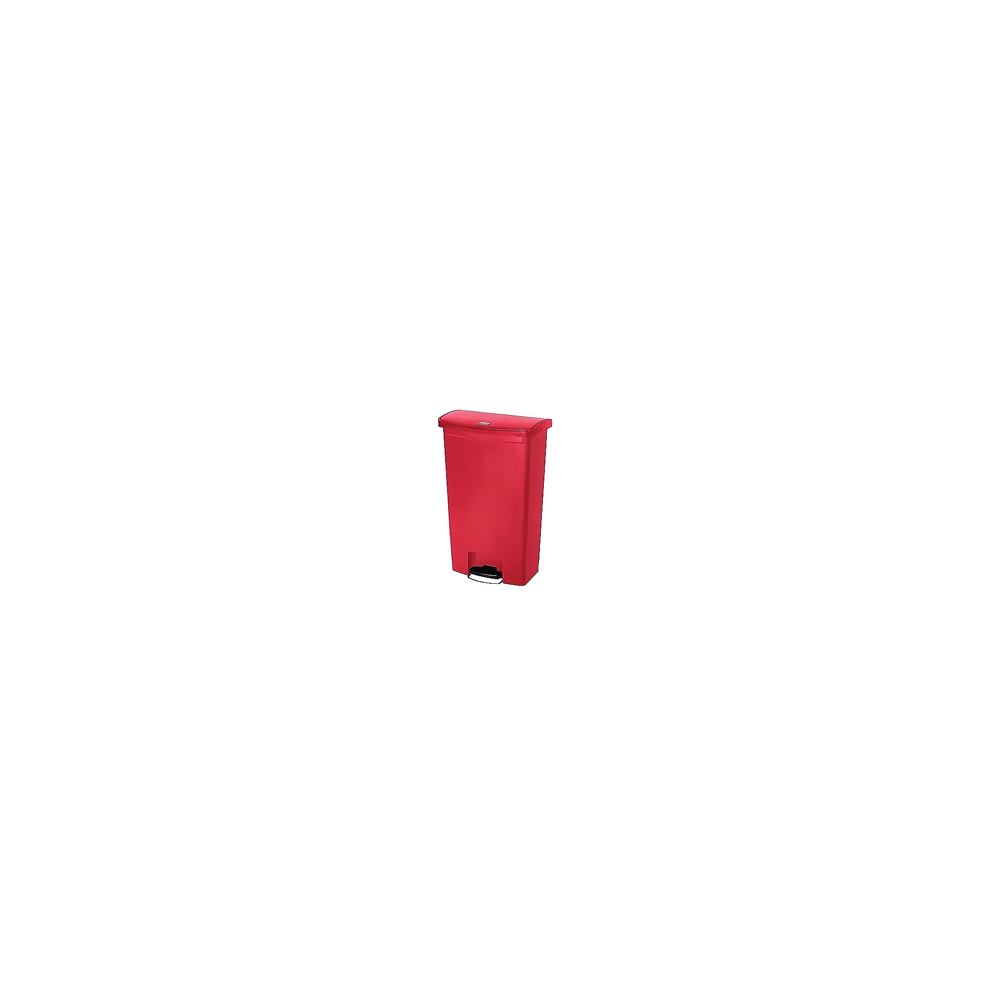 Rubbermaid Slim Jim Step-On Plastic Step Trash Can, 18 Gallon, Red (1883568) Sansujyuku sansujyuku.com