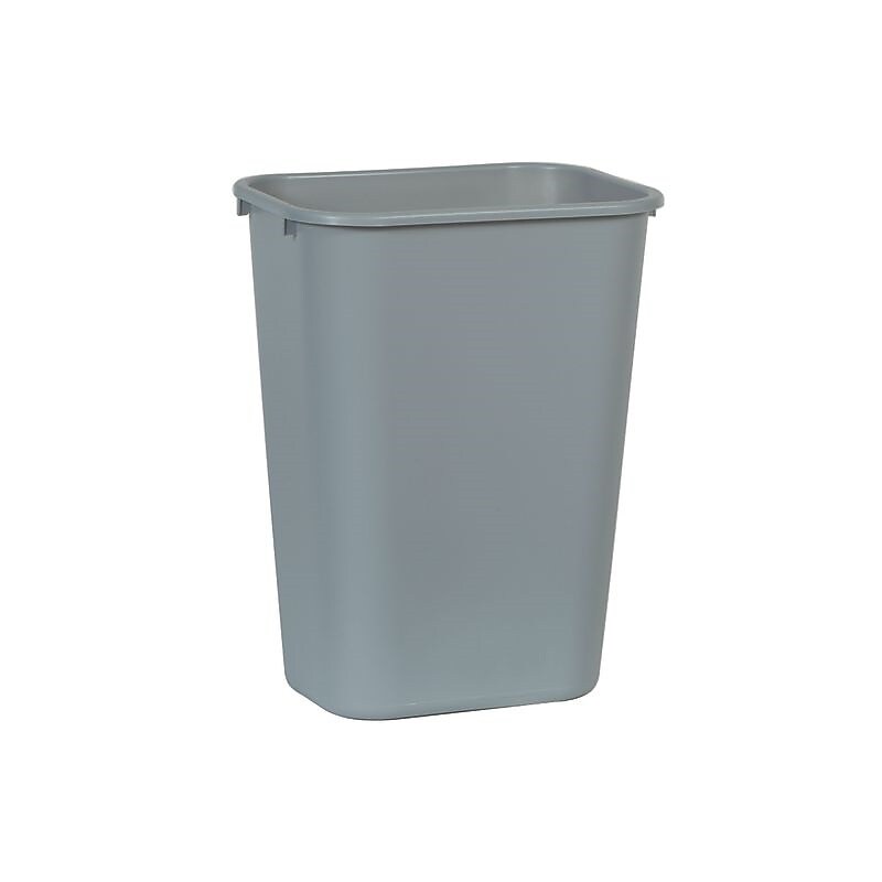 Rubbermaid Indoor Trash Can w/ No Lid, Gray Plastic, 10.25 Gal. (FG295700GRAY) image 1