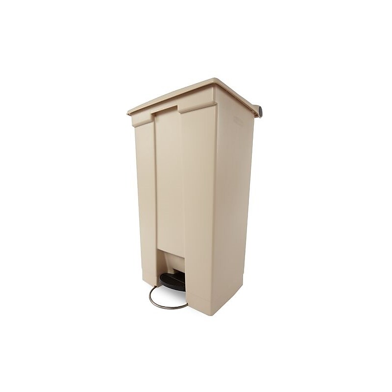 Rubbermaid Fire-Safe Step-On Trash Can, 23 Gallons, Beige (FG614600BEIG) image 1