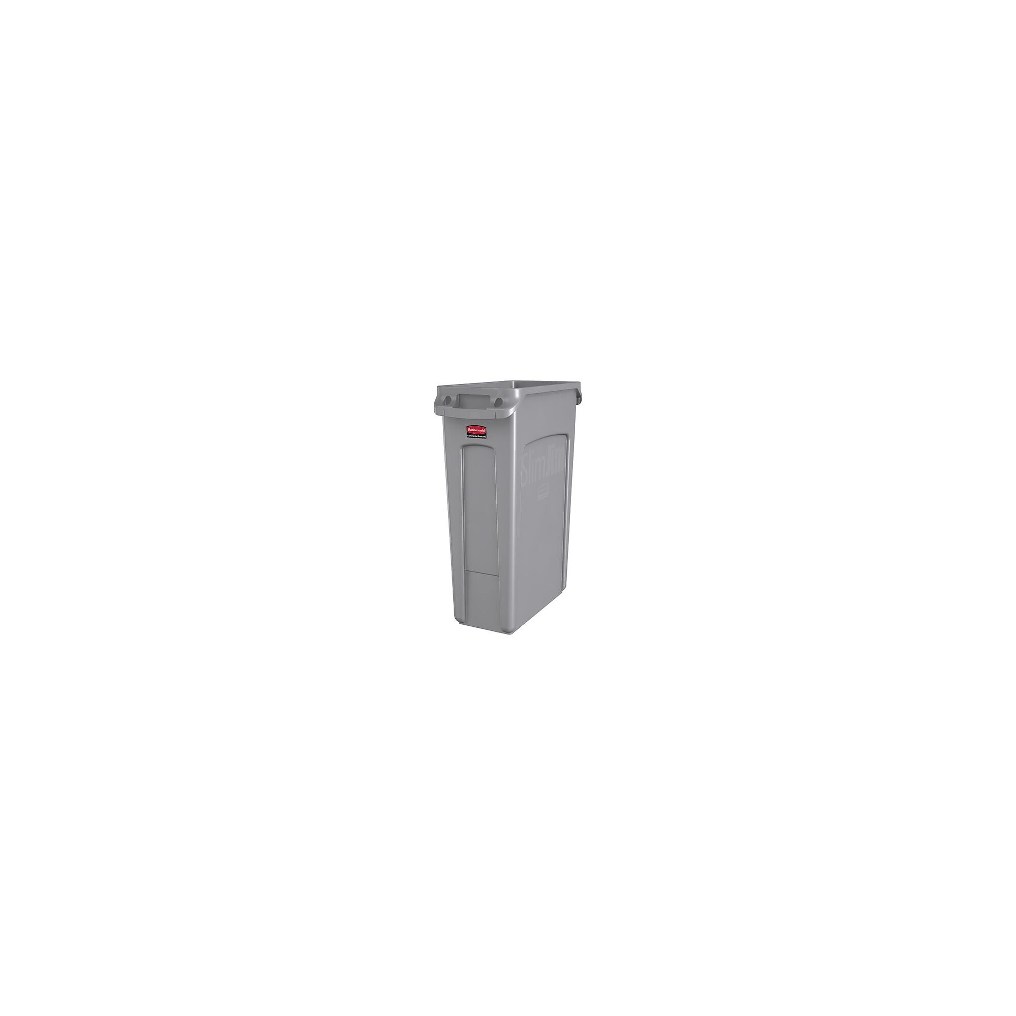 Rubbermaid Slim Jim Vented Rectangular Trash Can Waste Receptacle, 23 Gallons, Gray (FG354060GRAY) Sansujyuku sansujyuku.com