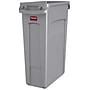 Rubbermaid Slim Jim Vented Rectangular Trash Can Waste Receptacle, 23 Gallons, Gray (FG354060GRAY)~#|#~sp120820131_sc7
