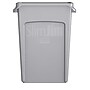 Rubbermaid Slim Jim Vented Rectangular Trash Can Waste Receptacle, 23 Gallons, Gray (FG354060GRAY)~#|#~sp120820133_sc7
