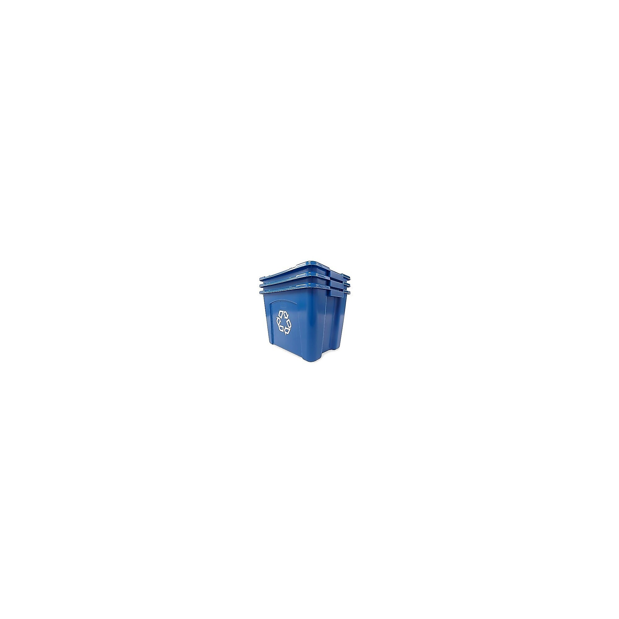 Rubbermaid Commercial Products Plastic Recycling Bin, 14 Gallon, Blue (FG571473BLUE) Sansujyuku sansujyuku.com