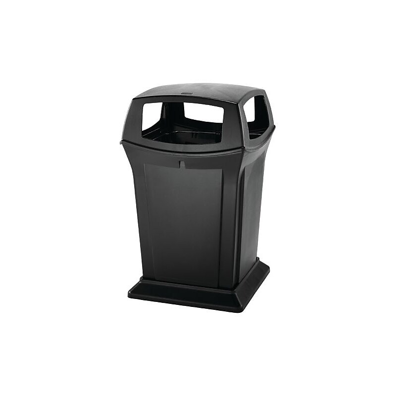 Rubbermaid Fire-Safe Ranger Outdoor Trash Can w/Lid, Black Resin, 45 Gal. (FG917388BLA) image 1
