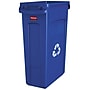 Rubbermaid Slim Jim Vented Recycling Container, 23 Gallons, Blue (FG354007BLUE)~#|#~sp120820170_sc7