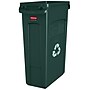 Rubbermaid Slim Jim Plastic Indoor Recycling Bin, 23 Gallon, Green (FG354007GRN)~#|#~sp120820178_sc7