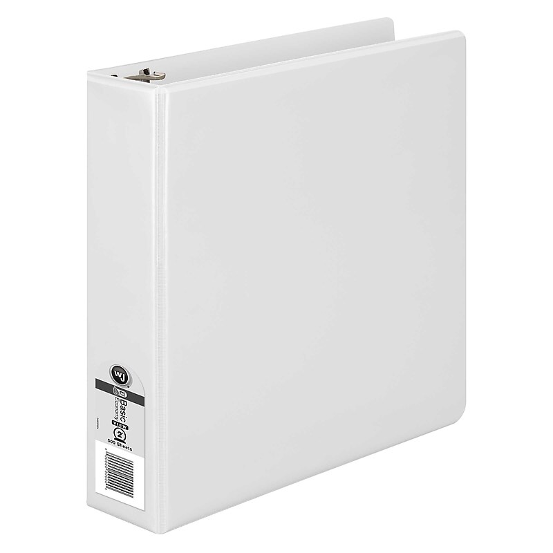 Wilson Jones 362 Basic 2" 3-Ring View Binders, White (WLJ36244W) image 1