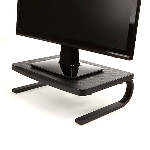 Mind Reader Monitor Stand/Riser With Metal Leg Support, Black (METMONSTBLKP) at Staples