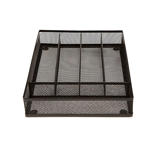 Mind Reader Mesh Cutlery Tray 2 Pack, Black (MESHCUT2BLK) Staples